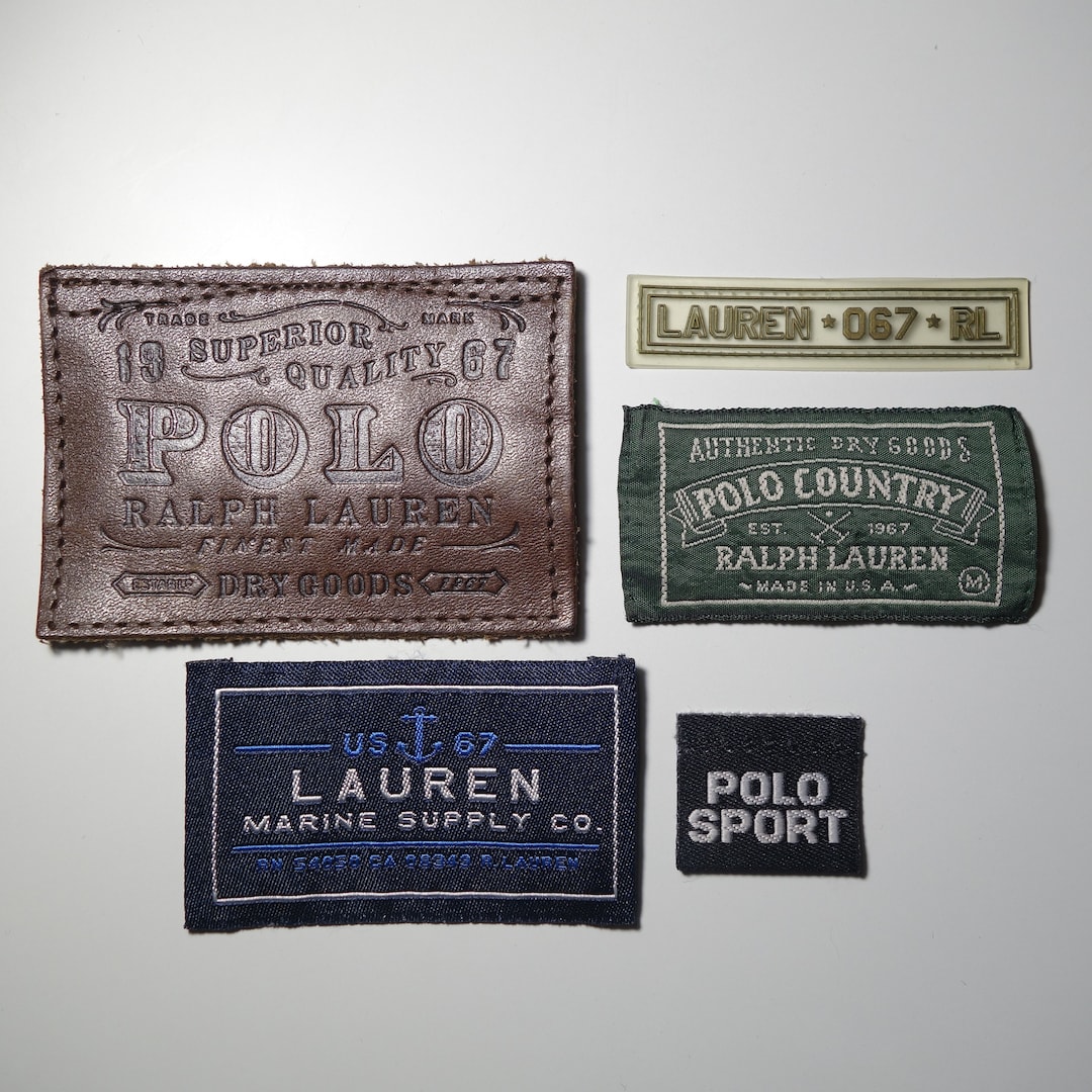 Ralph Lauren Sew on Replacement Leather Patch, Rubber Patch & Label Tag Etsy