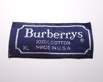 Vintage Burberrys Replacement Blue Embroidered Label Tag - Etsy