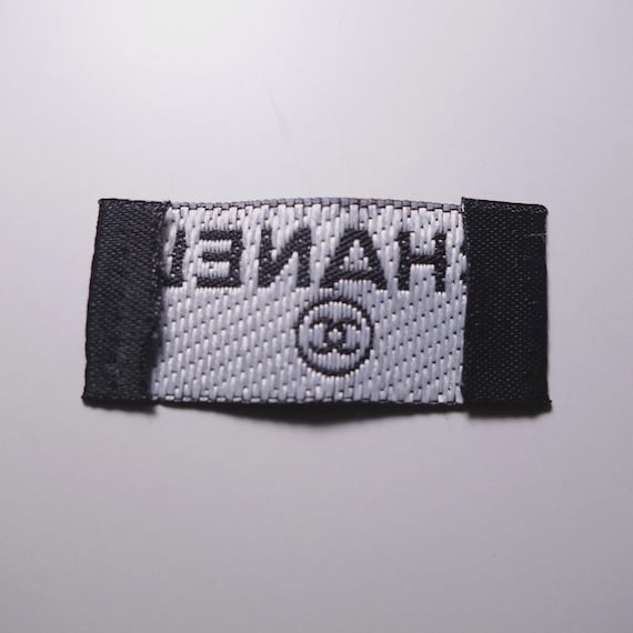Vintage Chanel Sew on Replacement Embroidered Black Label Tag - Etsy