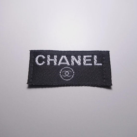 Vintage Chanel Sew on Replacement Embroidered Black Label Tag - Etsy