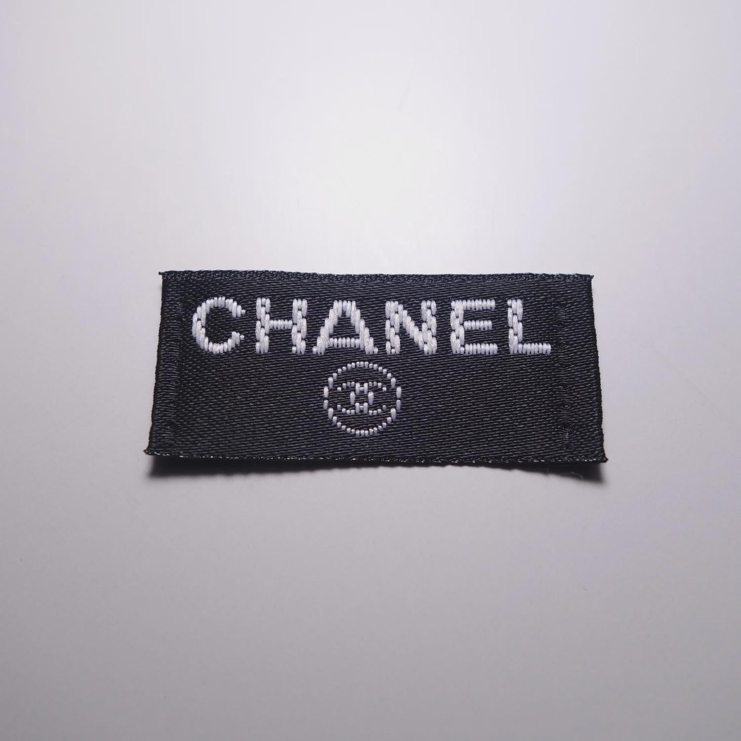 Vintage Chanel Sew on Replacement Embroidered Black Label Tag - Etsy