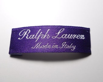 Ralph Lauren Purple Label Made in Italy Replacement Sew on Ralph Lauren Purple Label Made in Italy Replacement Sew on