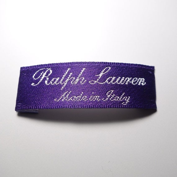 Ralph Lauren Purple Label Made in Italy Replacement Sew on Ralph Lauren Purple Label Made in Italy Replacement Sew on