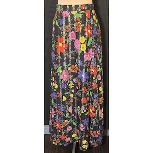 Vintage Bi Modell Sheer Overlay Lurex Lined Mod Maxi Skirt Germany