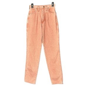 Vtg 80s Wrangler Jeans Peach Acid Wash Denim High Waist (26x32) USA Made RARE image 1