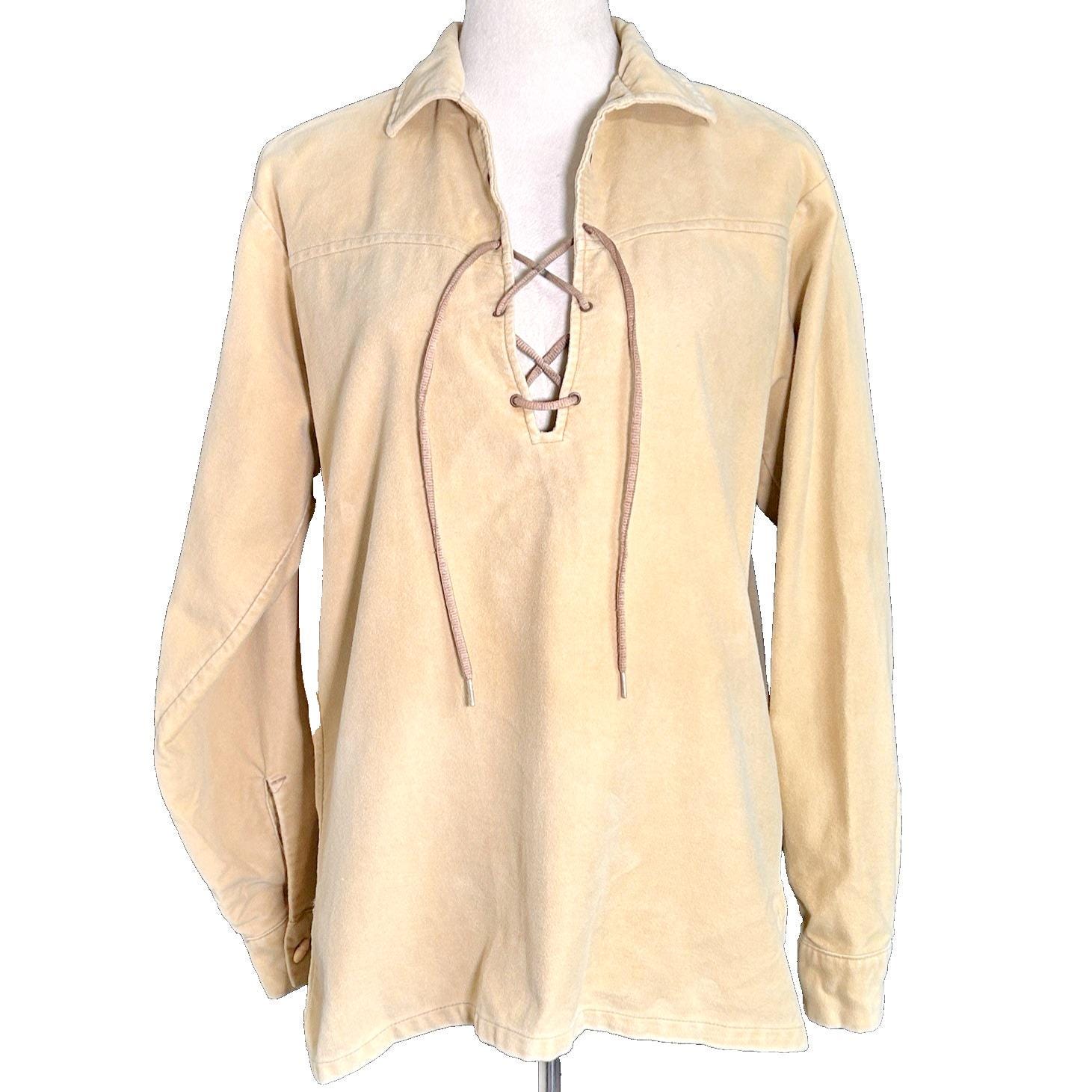 1970s Mens Lace up Shirt - Etsy