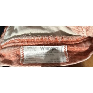 Vtg 80s Wrangler Jeans Peach Acid Wash Denim High Waist (26x32) USA Made RARE image 6