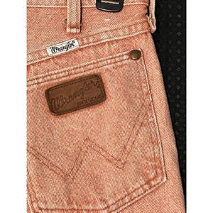 Vtg 80s Wrangler Jeans Peach Acid Wash Denim High Waist (26x32) USA Made RARE image 5