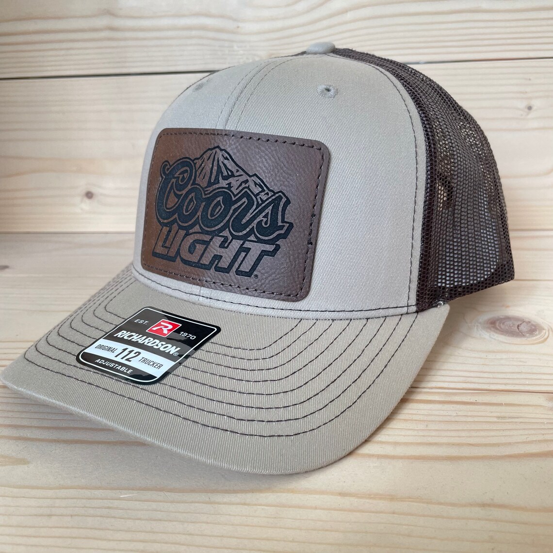 Coors Light Leather Patch Hat Etsy