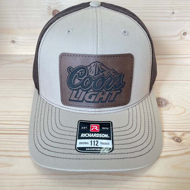 Coors Light Leather Patch Hat Etsy