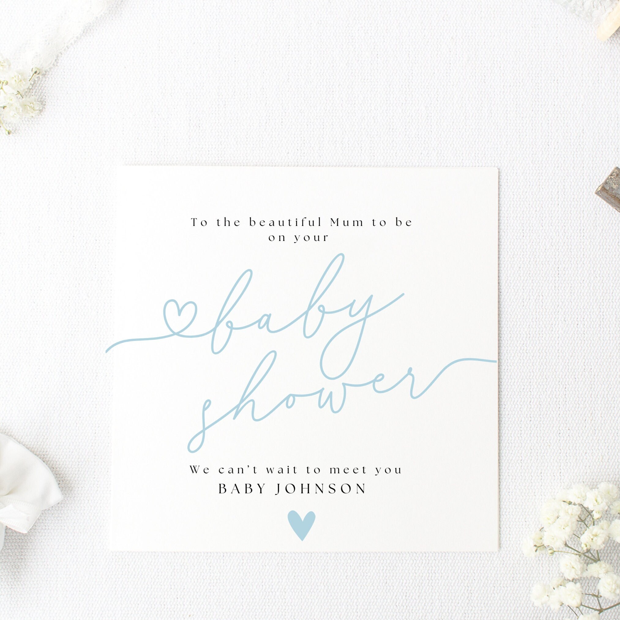 Personalised Baby Shower Card Baby Shower Gift Happy Baby Etsy UK