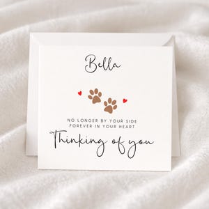 Personalised Pet Loss Card, Pet Bereavement Card, Dog Sympathy Card, Memorial Card for Dog, Animal Loss keepsake, Dog Loss Card