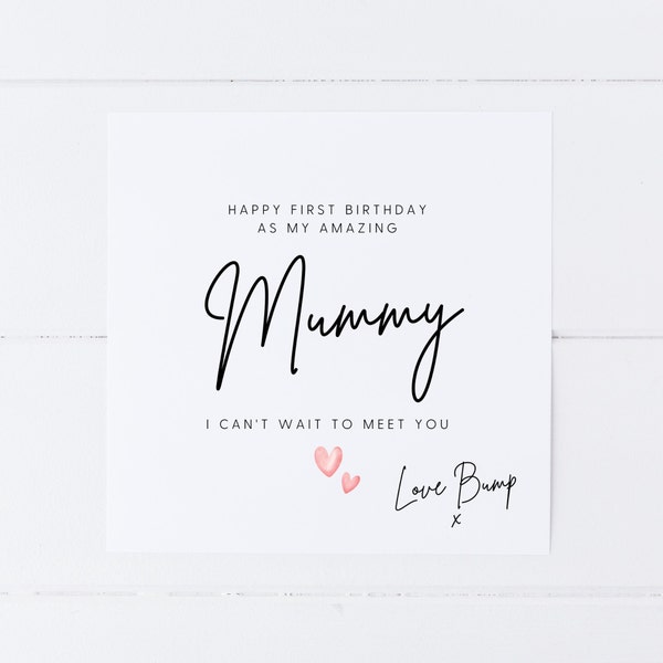 Mummy to be Birthday Card, Birthday Card from the Bump, Pregnancy Birthday Card, Expectant Mum Birthday Card, First Birthday As Mummy Card