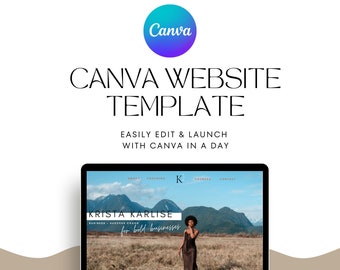 Canva Website / Canva Template Coach / Canva Website Template Business / Marketing Template / Small Business Website / Website Theme