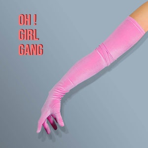 70cm Velvet Opera Gloves – Pink, Black, White, Red & More | Long Bridal Gloves, Evening Gown Accessory, Wedding, Party, Prom, Festival look
