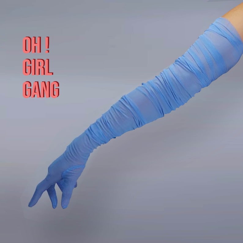 Classic Blue Opera gloves with 8 colors: touch screen gloves, bride gloves, Drag gloves, Festival costume gloves, Prom evening gloves.