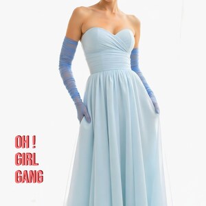 Guanti da opera in tulle elasticizzato: compatibili con touchscreen, ideali per balli di fine anno, drag queen e festival (disponibili in vari colori). immagine 18