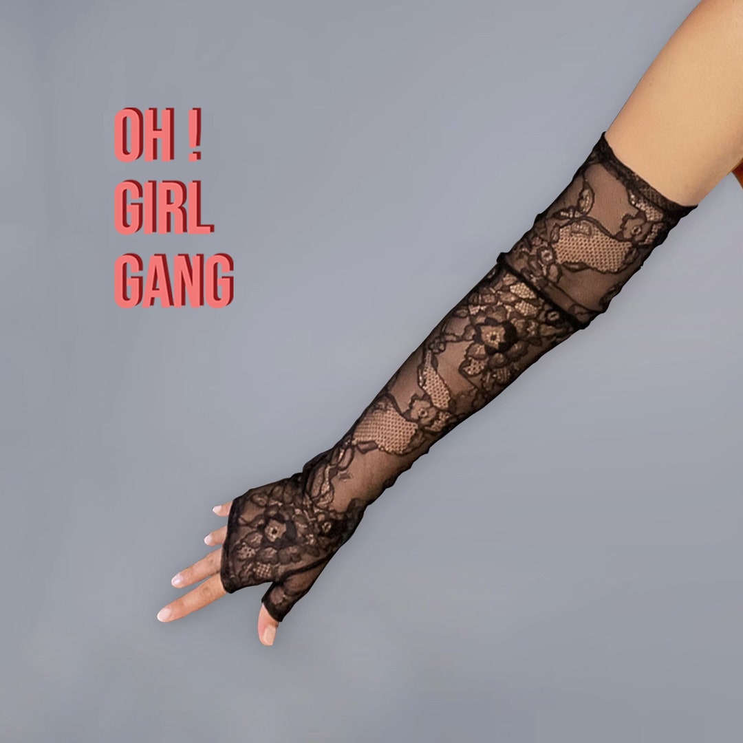 Brown Tulle Gloves