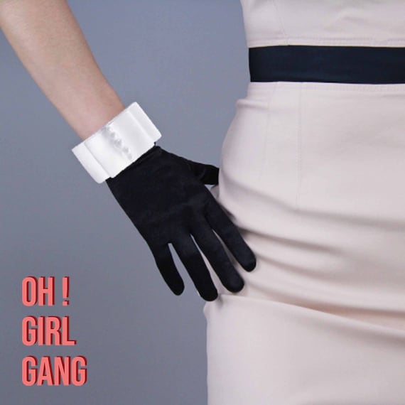 1 Paio Guanti A Rete Da Donna Guanti Da Sposa Facile Da Abbinare Vintage Corti Guanti - Foto 8