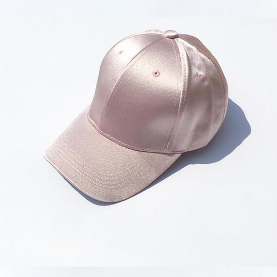 Satin Baseball Cap Light Pink Satin Snapback Gorras Satin | Etsy