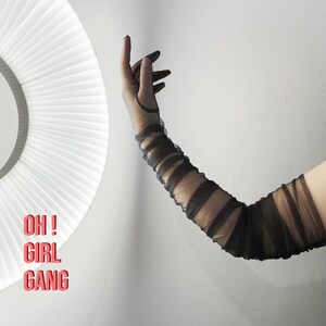 Black Tulle Bridal Gloves: 90cm Elegant Touchscreen Wedding, Evening Gloves