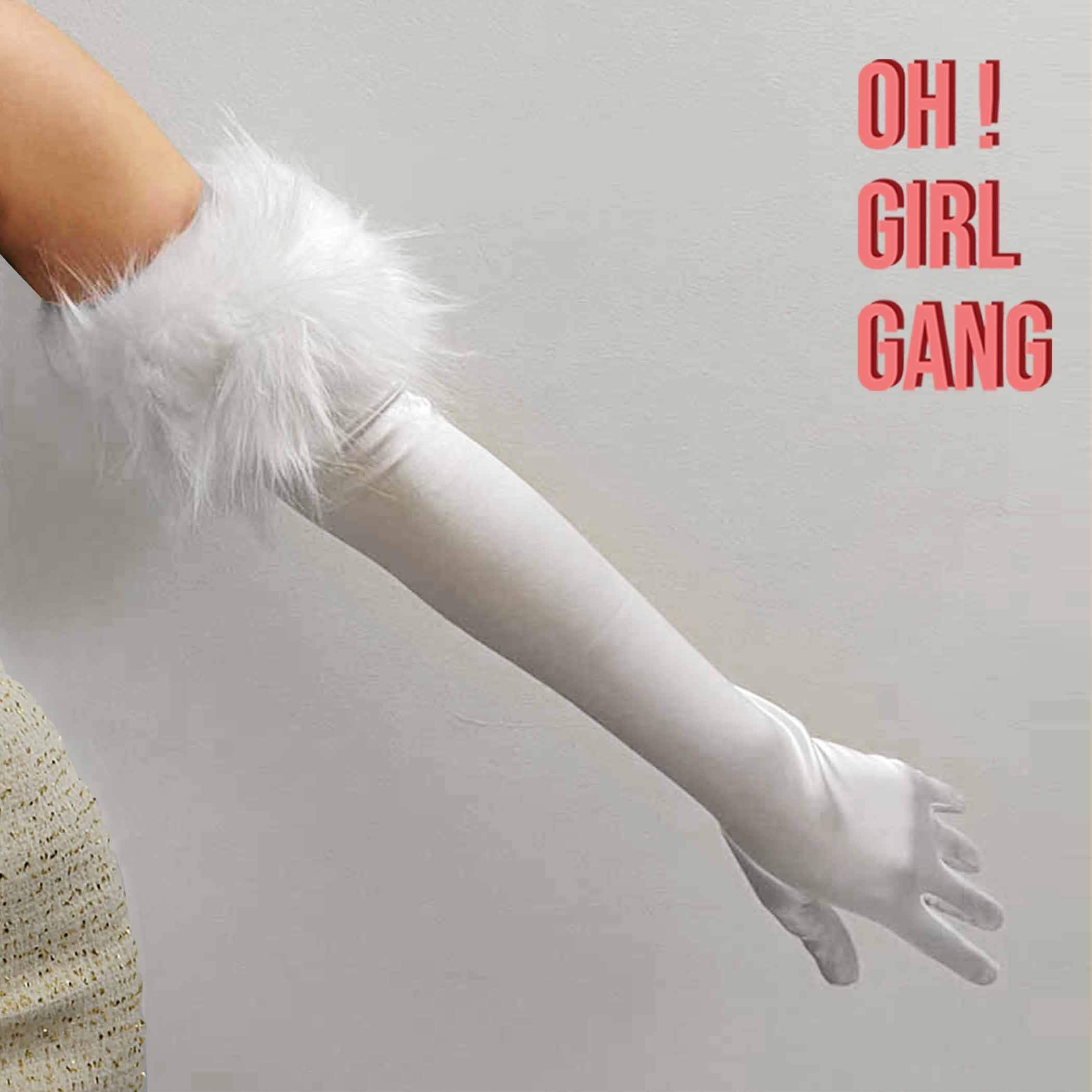 Long fur gloves discount