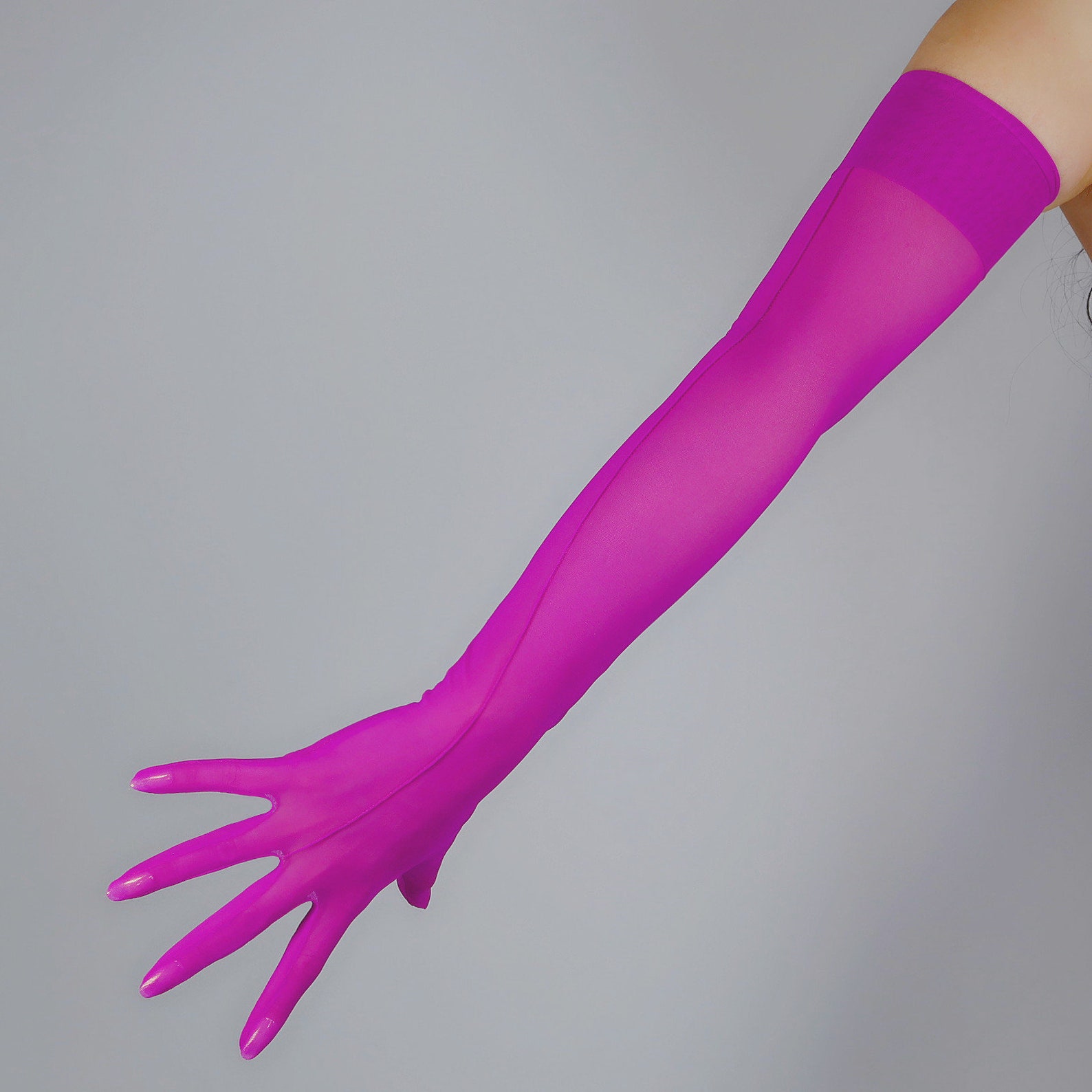 NEW Neon Pink Neon Green Mesh Opera Gloves With Back Lining Etsy