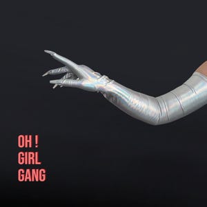 Holographic Silver Nails Spandex Opera Gloves, Ultra Thin Stretchy Devils Gloves, drag queen, disco Festival, Stage, Party Costume Gloves