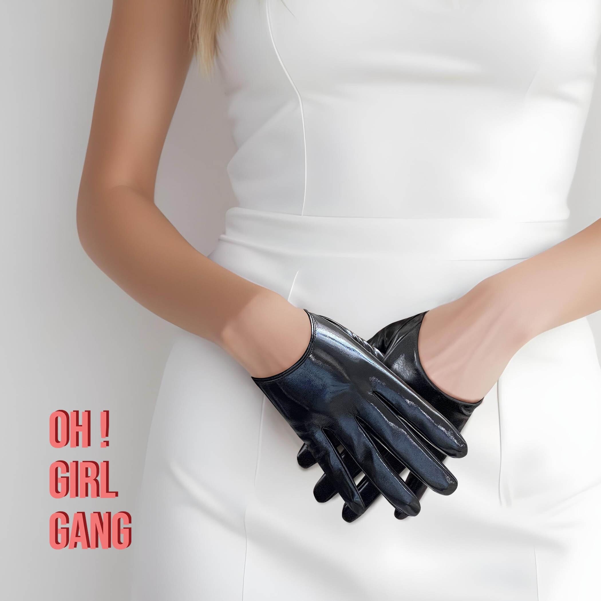 Warm Gloves Women's Leather Half Palm Gloves Women's Half