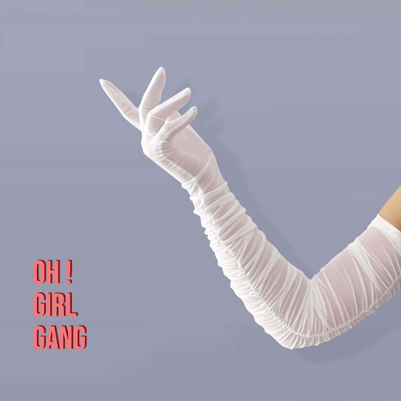Classic White Opera gloves with 8 colors: touch screen gloves, bride gloves, Drag gloves, Festival costume gloves, Prom evening gloves.