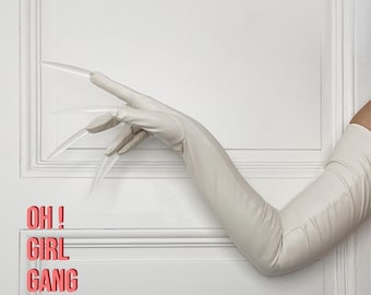 Long Nails Spandex Opera Gloves: Drag Queen Costume, Rave Fashion