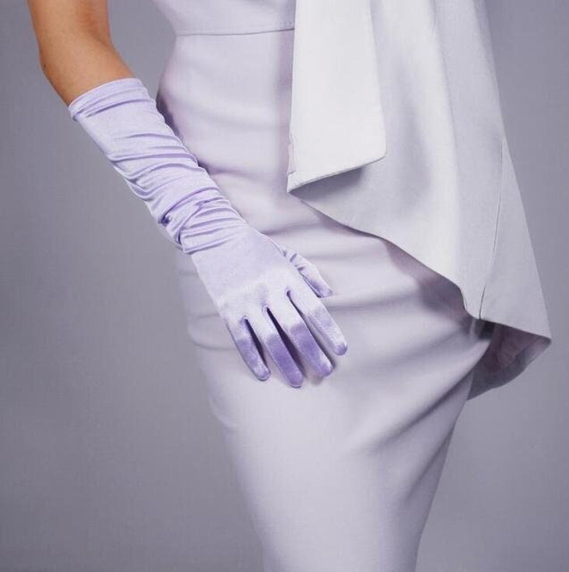 Pink Satin Opera Gloves Gloves 50cm Rose Pink Satin Gloves Etsy