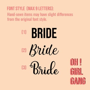 Personalized Name - Pearl on Satin Ribbon Bow, Bridal head accessories bow, Brides, Bride-to-be, Team Bride bows, Mr & Mrs Personalised Gift. Oh Girl Gang