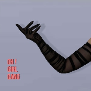 Classic Black Opera gloves with 8 colors: touch screen gloves, bride gloves, Drag gloves, Festival costume gloves, Prom evening gloves.