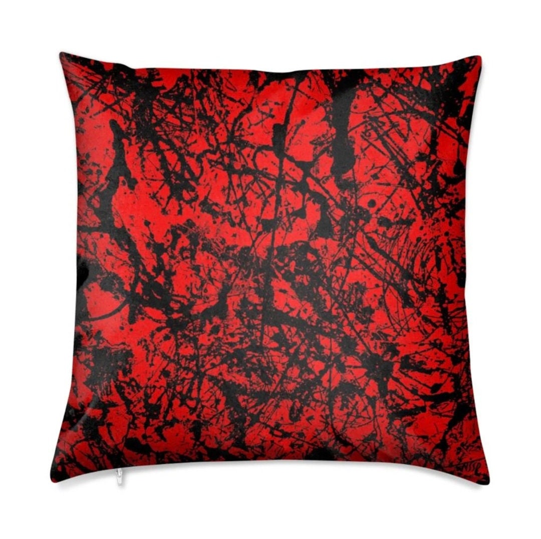 Coussin Jackson Pollock Like