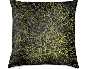 ART REZO cushion, black and yellow