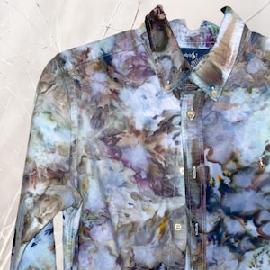 Ready to Ship Ice Dyed Ralph Lauren Polo Button Down Shirt Tie Dye Dress Shirt Wedding Prom