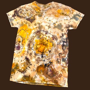 Ready to Ship Reverse Geode Ice Dye Short Sleeve Earthy Agate Medium Tie Dye