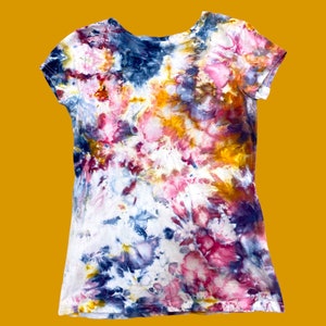New Ready to Ship Rainbow Ice Dye Short Sleeve Shirt Tie Dye Watercolor Pride Aveto