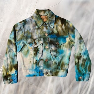 Ready to Ship Levi’s Ice Dyed Kids Denim Jacket Tie Dye Jean Jacket Size 10