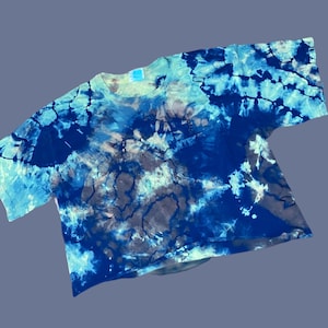 Ready to Ship Reverse Geode Ice Dye Agate Earthy Tie Dye Shirt Crop Top