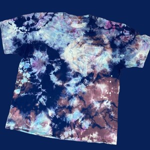 Ready to Ship Reverse Ice Dye Tie Dye Hippie Festival X-Large Agate Shirt