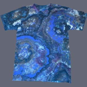 Ready to Ship Reverse Geode Ice Dye Agate Space Galaxy Tie Dye Shirt Large