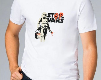 Banksy Stop Wars Graffiti T Shirt