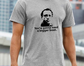 Jaws 1975 You're Gonna Need A Bigger Boat Quote T Shirt