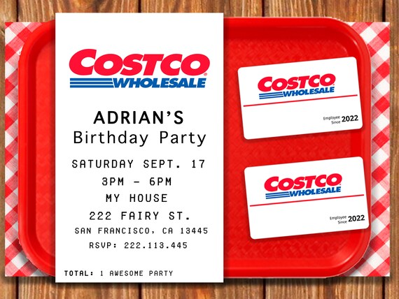 Fiesta de Costco Invitación digital de Costco Etiquetas de - Etsy México