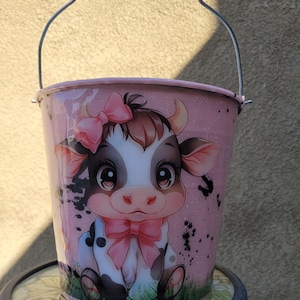 Extra large Planter 9in tall and 10in wide galvanized metal indoor/outdoor pottery decor