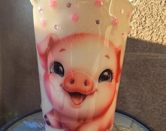 9 in tall tin with handles