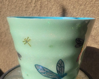 8in tall dragon fly planter