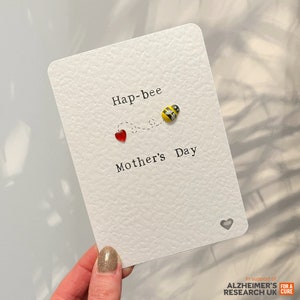 Handmade Mothers Day card, happy Mother’s Day card, hap-bee Mother’s Day, handmade card for mum, handmade bee card, bee Mother’s Day card